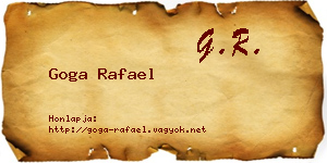 Goga Rafael névjegykártya